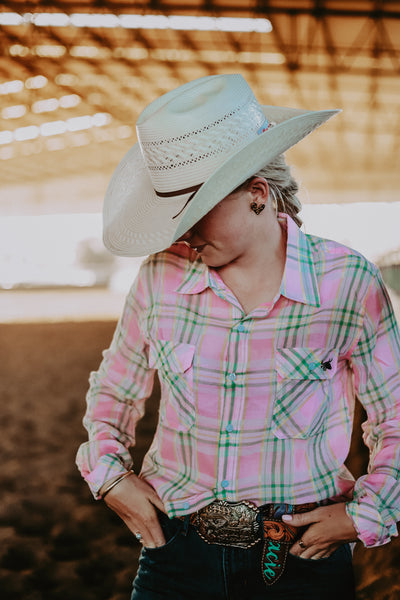 Fairy Floss Plaid Workshirt - Long Sleeve